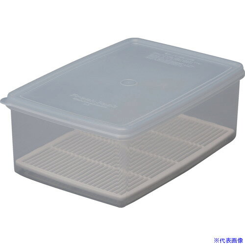 ■SANKO pla 188205 食品保存容器 SS−1 スノコ付 ナチュラル 260×180×100 188205(7235494)×20[送料別途お見積り][法人限定][掲外取寄]