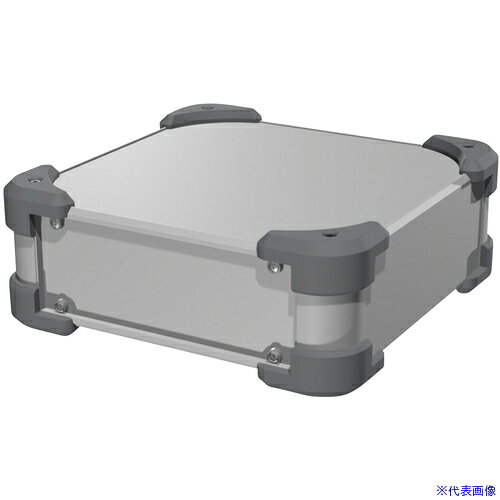 ■タカチ コーナーガード付EMCシールドケース AUGEシリーズ 168×168×233.5mm シルバー/グレー AUGE2221616SG(7254058)[法人限定][外直送元]