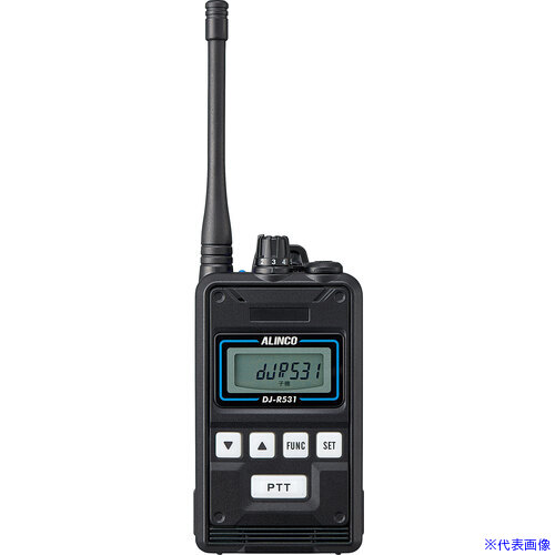 オレンジブック トラスコ中山　TRUSCOALINCO 9者同時通話トランシーバー(子機) 〔品番:DJR531〕[ 注番:7260874]特長●親機を中心に子機間のみで最大9者同時通話可能です。●免許資格不要であり、購入後すぐに使用可能です。●AIノイズキャンセル機能を搭載し、騒音下でもクリア音質を実現しています。●Bluetooth搭載でワイヤレスでの運用も可能です。（市販品では一部制限あり）●IP67等級の防塵防水仕様です。●子機間のみで最大9人まで、周波数1.9GHz帯を使用しており混信も少なく、ノイズキャンセル機能搭載でクリアな音質を実現しています。用途●クレーン現場や工場といった現場にて、複数人と同時通話（常に繋がっている）で連携を取るときに。仕様●色：黒●幅(mm)：56.5●奥行(mm)：28.7●高さ(mm)：94.7●アンテナ長(mm)：90●市街地通話距離(km)：0.1●郊外通話距離(km)：0.15●動作温度範囲(℃)：−10〜＋50仕様2●免許・資格不要●送信出力：0.1W●送受信周波数：1.885.248〜1.904.256MHz●通信方式：複信（同時通話）、DECT方式●電源電圧：リチウムイオンバッテリー3.6V/3120mAh(別売EBP-114)、単三形アルカリ乾電池4.5V(別売EDH-46)材質/仕上●ポリカーボネートセット内容/付属品●ベルトクリップ●簡易取扱説明書注意●別売りのバッテリーパック、充電器セット、イヤホンマイクが必要です。原産国（名称）日本JANコード4969182332476本体質量184gオレンジブック トラスコ中山　TRUSCOALINCO 9者同時通話トランシーバー(子機) 〔品番:DJR531〕[注番:7260874][本体質量：184g]《包装時基本サイズ：70×215×53》〔包装時質量：170g〕分類》安全用品》安全用品》トランシーバー☆納期情報：メーカー取り寄品（弊社より発送）