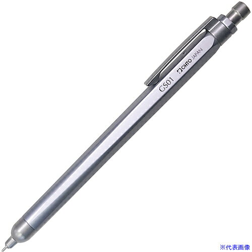 ■OHTO ボールペン ローラーゲル GS01 本体色シルバー インク色黒 GS01G5SV(7306536)×5[送料別途お見積り][法人限定][掲外取寄]
