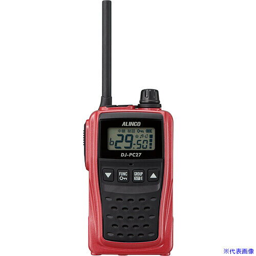■ALINCO 特定小電力トランシーバー レッド DJPC27RA(7319998)[送料別途お見積り][法人限定][掲外取寄]