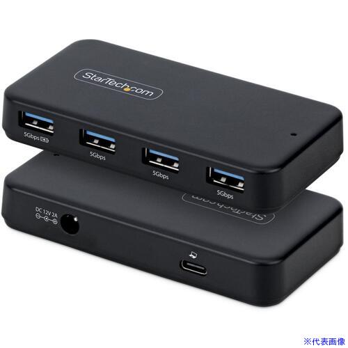 オレンジブック トラスコ中山　TRUSCOStarTech USB−Cハブ/C/A両対応/4ポート/4x Type−A/5Gbps/セルフパワー/電源アダプタ付 〔品番:ST4300USB3V2NA〕[ 注番:7348573]特長●セルフパワー・USB-A対応4ポートUSB-Cハブです。●4基のSuperSpeed USB-A 3.0ポート（うち1基はBC 1.2充電対応）を備え、キーボードやUSBメモリなどの周辺機器を接続できます。●BC 1.2対応専用ポートから最大1.5A（7.5W）を給電でき、付属ACアダプター接続時はコンピューター未接続でも充電できます。●コンピューター接続時はCDPモードに対応し、データ通信と充電を同時に行えます。●全ポートで総電力24Wを共有します。●付属24W外部アダプターによるセルフパワー設計で、複数機器接続時でも安定した動作を維持します。●過電流保護および過電圧保護を内蔵し、デバイスの切断を抑制しながらホストシステムを保護します。●Wake on USBおよびUSBイベントモニタリングに対応し、IT環境での運用管理を支援します。●片面ポート配置によりアクセスしやすく、着脱式USB-A変換アダプター付きUSB-Cホストケーブルで新旧システムに対応します。●StarTech.comでは製品に関するご質問やご相談を公式ウェブサイトのお問い合わせフォーム、メール、電話にて承っております。仕様●ポート数：4●幅(mm)：52●奥行(mm)：101●高さ(mm)：17仕様2●ホストコネクタ：USB Type-C (USB 3.2 Gen 1、5Gbps)●搭載ポート：3x USB Type-A (USB 3.2 Gen 1、5Gbps)、1x USB Type-A with BC 1.2 (USB 3.2 Gen 1、5Gbps、BC 1.2対応 7.5Wパワー)●インターフェースと転送速度：USB 3.2 Gen 1 (5 Gbps)●ケーブル長：1000 mm材質/仕上●70% PCRプラスティックセット内容/付属品●ユニバーサルACアダプタ、USB-Cホストケーブル (Type-C - Type-A変換アダプタ付き)注意原産国（名称）ベトナムJANコード本体質量56gオレンジブック トラスコ中山　TRUSCOStarTech USB−Cハブ/C/A両対応/4ポート/4x Type−A/5Gbps/セルフパワー/電源アダプタ付 〔品番:ST4300USB3V2NA〕[注番:7348573][本体質量：56g]《包装時基本サイズ：147×200×49》〔包装時質量：341g〕分類》電子機器》電気・電子部品》通信機器☆納期情報：メーカー取り寄品（弊社より発送）