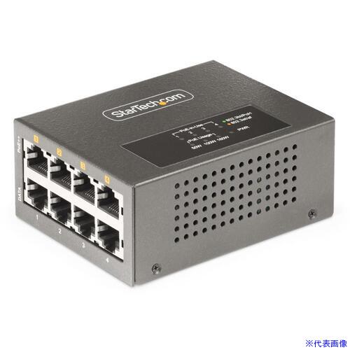 オレンジブック トラスコ中山　TRUSCOStarTech PoEインジェクター/4ポート/5Gマルチギガビット/PoE++給電/160W総電力/最大100m/高出力 〔品番:AS445CPOEINJECTOR〕[ 注番:7348602]特長●4ポート対応マルチギガビットPoE++インジェクターです。●最大5Gbps（NBASE-T）に対応し、イーサネットケーブル1本で電力とデータを同時に供給します。●PoE／PoE+／PoE++に対応し、1ポートあたり最大95W、合計給電容量160Wの電力設計により、高出力機器を含む複数台の同時接続に対応します。●DIPスイッチにより、自動ネゴシエーション（最大90W）、95W PoH+、従来のUPoE機器向け60W出力を選択でき、全ポートでIEEE 802.3af／802.3at／802.3btの給電モードに対応します。●5／2.5／1Gbpsおよび100／10Mbpsに対応し、5GBASE-T／2.5GBASE-T互換設計により、Cat5e／Cat6／Cat6aケーブルで最大100mまで通信と給電が可能です。●WoL、PXE、9Kジャンボフレームに対応したアンマネージド設計で、設定作業を省きながらスムーズな導入と展開を行えます。●耐久性に優れたオールメタル筐体を採用し、付属金具による壁面またはDINレール設置に対応するため、設備環境や産業用途にも適しています。●本体上部の色分けステータスLEDにより、各ポートのPoE動作モードや給電状況を一目で確認できます。●StarTech.comでは製品に関するご質問やご相談を公式ウェブサイトのお問い合わせフォーム、メール、電話にて承っております。仕様●ポート数：8 （※PoE++対応ポート数：4）●幅(mm)：70●奥行(mm)：94●高さ(mm)：39仕様2●搭載コネクタ：4x RJ-45 (PoE++)、4x RJ-45●対応規格：Power over HDBaseT / PoH (95 W)、IEEE 802.3bt Type 4 / 4PPoE / PoE++ (90 W)、IEEE 802.3at Type 2 / PoE+ (30 W)、IEEE 802.3af Type 1 / PoE (15.4 W)、IEEE 802.3bz (5GBASE-T and 2.5GBASE-T)、IEEE 802.3ab (1000BASE-T)、IEEE 802.3u (100BASE-TX)、IEEE 802.3i (10BASE-T)、IEC 61000-4-2 Level-4 ESD protection (8kV contact/15kV air)●最大データ転送速度：2500 Mbps●ESD保護：+／-8kV（接触放電）、+／-15kV（気中放電）●互換性のあるネットワーク：5Gbps/2.5Gbps/1Gbps/100Mbps/10Mbps●オートMDIX：対応●PXE：非対応●ジャンボフレーム：最大9K●対応プロトコル：Wake-on-LAN (WoL)材質/仕上●スチールセット内容/付属品●1x ユニバーサルACアダプタ、1x DINレール取り付け金具セット、1x クイックスタートガイド注意原産国（名称）台湾JANコード本体質量278gオレンジブック トラスコ中山　TRUSCOStarTech PoEインジェクター/4ポート/5Gマルチギガビット/PoE++給電/160W総電力/最大100m/高出力 〔品番:AS445CPOEINJECTOR〕[注番:7348602][本体質量：278g]《包装時基本サイズ：178×310×93》〔包装時質量：1664g〕分類》電子機器》電設配線部品》LANケーブル☆納期情報：メーカー取り寄品（弊社より発送）