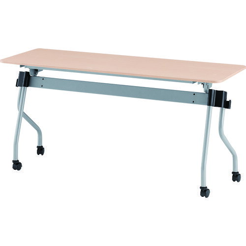 ■TOKIO 天板跳上式並行スタック会議テーブル(パネルなし) 1500×600mm ナチュラル NTAN1560NR(7534507)[法人限定][直送元]