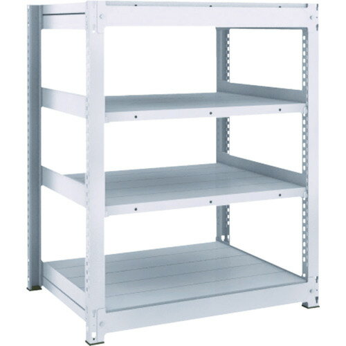 オレンジブック トラスコ中山　TRUSCOTRUSCO TUG型中量ボルトレス棚 300kg 単体型 955×476×H1200 4段 〔品番:TUG30043S4〕[ 注番:7555245]特長●完全ボルトレス構造のため、工具なしで組み替...