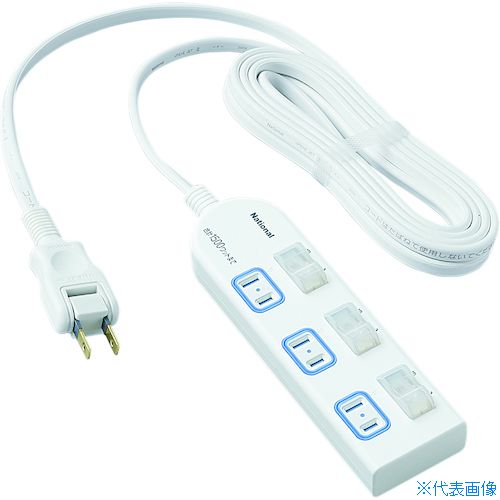 ■Panasonic 延長コード ザ・タップX 個別防水スイッチ付 3個口 3mコード付 WHA25334WP(7622040)