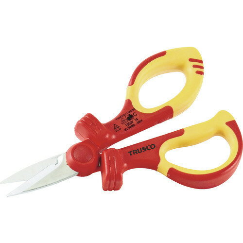 ■TRUSCO 絶縁電工ハサミ 150mm TZES150(7624531)