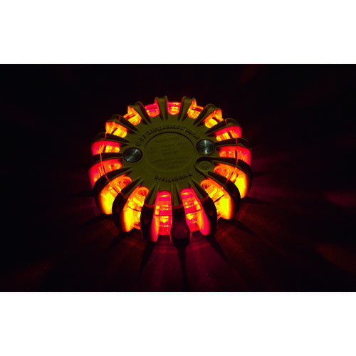 ■PF 電池式高耐久LED警告灯 パワーフレア 赤・黄 PF210RAY(7629915)