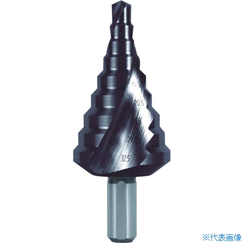 ■RUKO 2枚刃スパイラルステップドリル 40.5mm チタンアルミニウム 101090F(7659938)