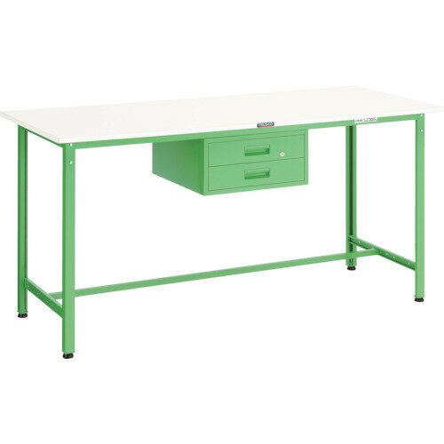 ■TRUSCO 軽荷重立作業台(300kg)HAE型 900X600XH900 2段引出付 ホワイト色 HAE0960F2W(7702019)[法人限定][直送元]