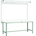 ■TRUSCO 軽荷重作業台(300kg)AE型 1800X750XH1948(全高) ツールハンガー付 ホワイト色 RAE1800THNW(7702663)[...