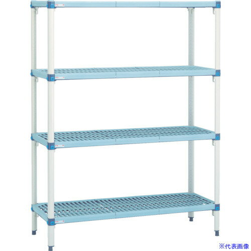 オレンジブック トラスコ中山　TRUSCOERECTA メトロマックスi グリッドマット 間口1520mm×奥行620mm×高さ1581mm 5段 〔品番:MX2460GMX63P5〕[ 注番:7707291]特長●棚板に抗菌剤をビルトインしているので効力は半永久的に継続し、また耐薬品性にも優れています。●通気性がよく水気が溜まりにくくなっています。●小物の収納に最適です。用途●厨房や食品工場など衛生管理が必要とされる場所に。●薬品工場や研究室に。仕様●間口(mm)：1520●奥行(mm)：620●高さ(mm)：1581●有効間口(mm)：1445●色：ライトブルー●棚段数(段)：5●均等積載量(kg/段)：363●最大積載量(kg/台)：750●組立目安：1人40分●棚板調整ピッチ(mm)：25.4●使用温度範囲(℃)：-29〜52仕様2●組立式材質/仕上●棚板マット部：抗菌加工ポリプロピレン●棚板フレーム部・ポール：抗菌加工ポリプロピレン（グラスファイバー入り）セット内容/付属品注意●集中荷重になりますと耐荷重能力は半減します。必ず均等に荷重を分布させてご使用ください。原産国（名称）アメリカJANコード本体質量43kgオレンジブック トラスコ中山　TRUSCOERECTA メトロマックスi グリッドマット 間口1520mm×奥行620mm×高さ1581mm 5段 〔品番:MX2460GMX63P5〕[注番:7707291][本体質量：43kg]分類》物流・保管用品》物品棚》プラスチック棚☆納期情報：メーカー直送品（送料元払い）【法人限定＝会社名ご記入お願い致します。】 ※北海道・沖縄・離島は運賃別途商品も含む