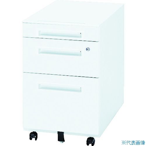 ■トヨスチール WGNワゴン 3段 WGN603SW(7728832)[送料別途お見積り][法人限定][直送]