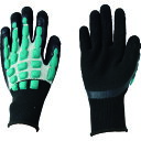 ■MARUGO すべり止め手袋(手甲ガード付) まもるくん#920 ブラック/グリーン L MAMORU920BKGRL(7856857)