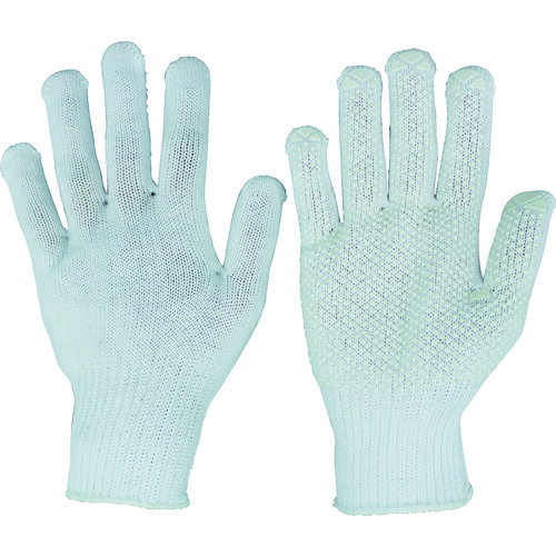 ■福徳 すべり止め手袋 日本小次郎 ホワイト M 5双組 5425P(7871317)