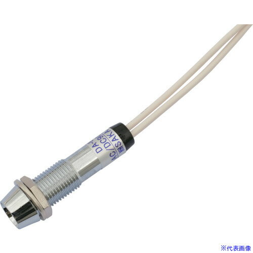 ■サカヅメ LED表示灯 DA-8JPL (AC/DC100V接続) Φ8 白 DA8JPLACDC100VW(7888619)[送料別途お見積り][法人限定][掲外取寄]