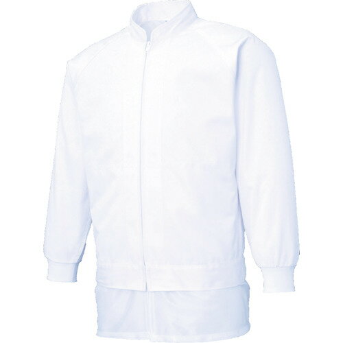 ■サンエス 男女共用混入だいきらい長袖ジャケット S ホワイト FX70971RSC11(7955359)