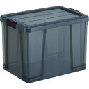 ■TRUSCO クリアライトボックス 47L 黒半透明 TCR02DBK(7992432)
