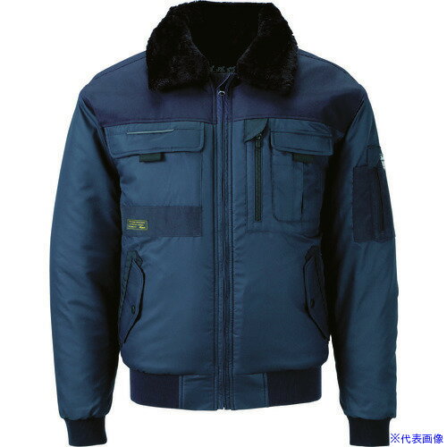 ■ジーベック 222 現場服 防寒ブルゾン M 紺 22210M(7995946)