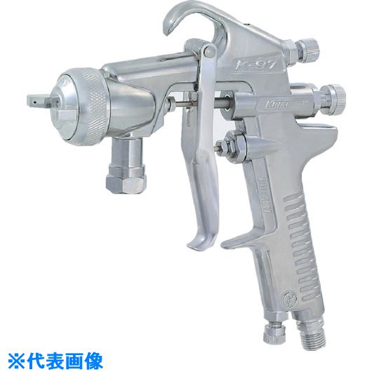 オレンジブック トラスコ中山　TRUSCO近畿 クリーミー加圧式スプレーガン 〔品番:C97Z25〕[ 注番:8050510]特長●専用加圧カップ内部に圧力をかけ高粘度の液体を押し出します。用途●高粘度塗料、エマルジョン系接着剤、溶剤系スプレーボンド塗装仕様●ノズル径(mm)：2.5●所要圧縮機(kW)：1.5〜●カップ取付口：特殊●エア取込口：G1/4仕様2●加圧式専用カップ要材質/仕上●本体:アルミダイカスト合金●接液部:ステンレス・真鍮・アルミ合金セット内容/付属品●スパナ注意●スプレーガン自体を溶剤につける事は禁止して下さい原産国（名称）日本JANコード本体質量550gオレンジブック トラスコ中山　TRUSCO近畿 クリーミー加圧式スプレーガン 〔品番:C97Z25〕[注番:8050510][本体質量：550g]分類》工事・照明用品》塗装・内装用品》スプレーガン☆納期情報：メーカー取り寄品（弊社より発送）