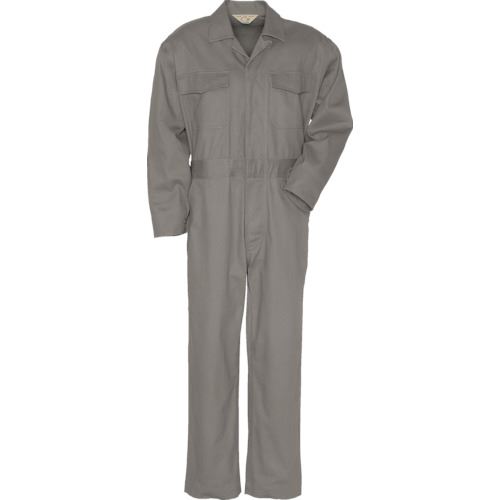 ■アイトス つなぎ作業服ボタン仕様グレーS 500004S(8067033)[送料別途お見積り][法...