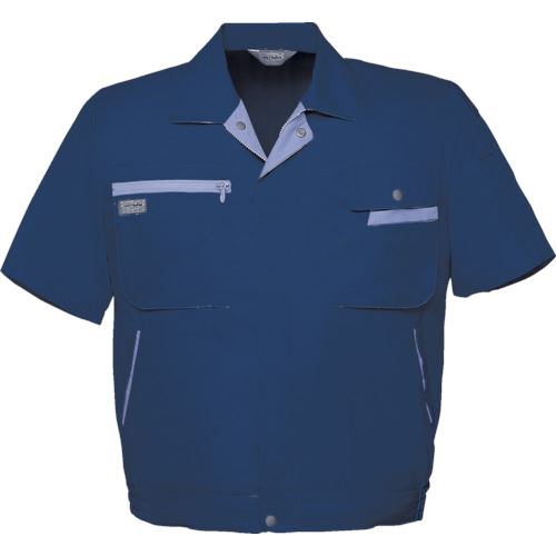 ■アイトス 帯電防止半袖ブルゾンネイビー3L 53210083L(8067418)[送料別途見積り][法人・事業所限定][掲外取寄]