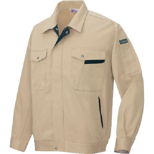 ■アイトス 長袖ブルゾン ベージュ×ネイビー 3L AZ7710023L(8067430)[送料別途お見積り][法人限定][掲外取寄]