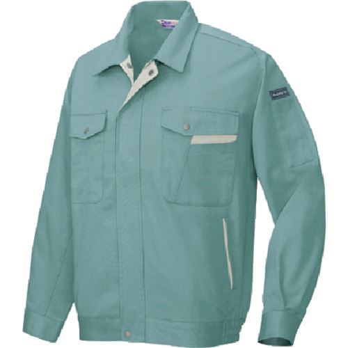 ■アイトス 長袖ブルゾン ターコイズ×アースグリーン S AZ771027S(8067484)[送料別途お見積り][法人限定..