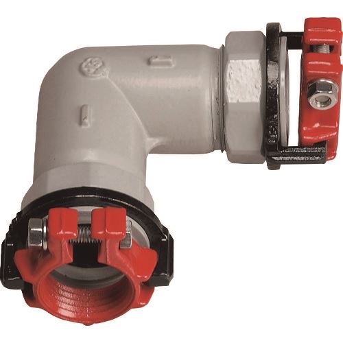 ■SKカワニシ 内外面被覆鋼管用継手 SKXエルボD50 SKXLD50(8071378)