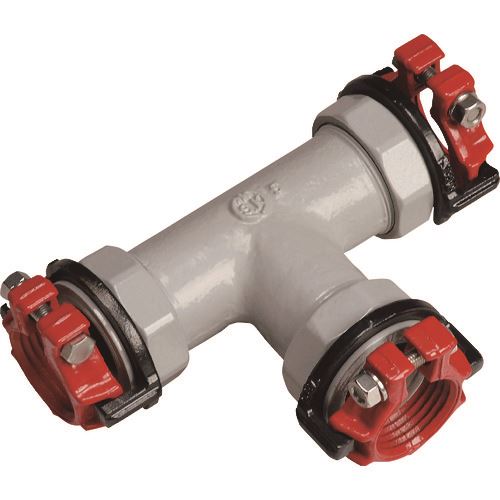 ■SKカワニシ 内外面被覆鋼管用継手 SKXナット付チーズD50×D50 SKXNTD50XD50(8071380)[送料別途お見積り..