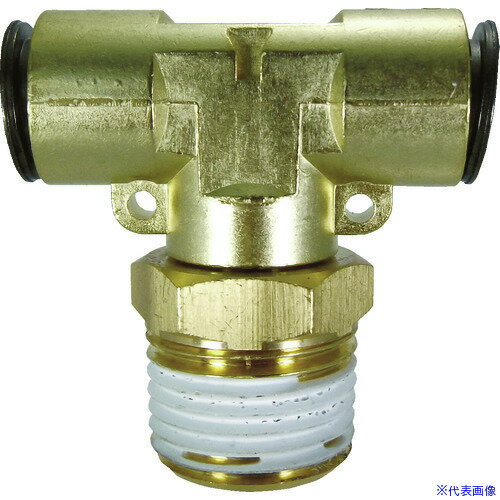 ■チヨダ チューブ継手 フジメイルブランチティ(金属) 10mm・R1/2 1004MT(8083193)(4.0)