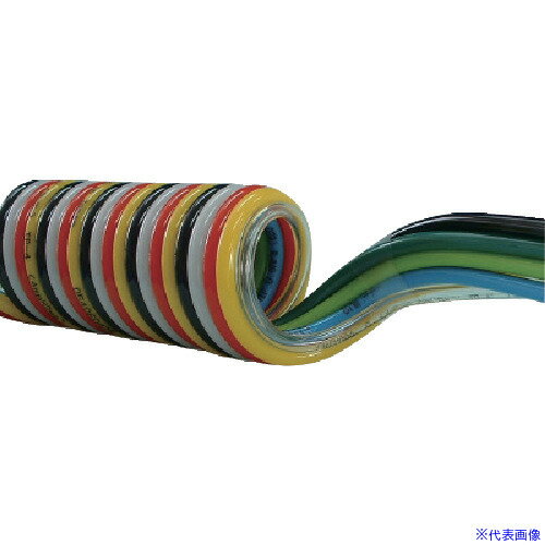 ■チヨダ スパイラルチューブ マルチスパイラル 外径8mm/使用範囲1480mm 透明、青、ライトグリーン、緑..