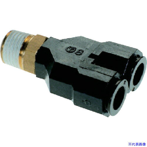 ■チヨダ フジブランチワイ(樹脂) 8mm・R3/8 8R03BY(8083944)[送料別途お見積り][法人限定][掲外取寄]