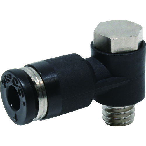 ■PISCO チューブフィッティング ユニバーサルエルボチューブ4ネジM6 PH4M6(8095184)