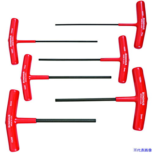 ■BONDHUS 全長152mm 六角T−ハンドル セット6本組(2−6mm) No.15248 HTX60M6(8108478)[送料別途お見積り][法人限定][掲外取寄](4)
