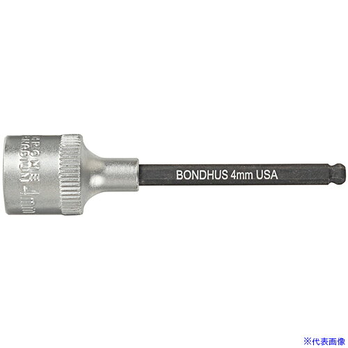オレンジブック トラスコ中山　TRUSCOBONDHUS ボールポイント・ソケットビット(ビット全長50mm) 3/16インチ 〔品番:43410〕[ 注番:8108764]特長●ビットが摩耗したらポンチとハンマーでビットをソケットから外し、交換用ビットを付け替えれます。●ポンチ、ハンマーなどの工具を使ってソケットの内側からビットを叩くとビットが抜けます。●ビットをソケットへ挿入する際はハンマーなどでビットを差し込むとガッチリ入ります。●ボンダス特殊プロテニアム合金鋼を材質にする事により、一般的な六角工具に比べ20％以上高いトルクがでます。●ソケットへの装着方法はロールピンやセットスクリューとは異なりますので、装着の際のわずらわしさがありません。●六角の側面に特殊ナイロン樹脂が埋め込まれています。用途●六角穴付ボルトの締め付け、緩め作業に。仕様●対辺寸法(インチ)：3/16●差込角(mm)：9.5●ビット長さ(mm)：50仕様2●プロガード黒染め加工処理●硬度：HRC57〜61材質/仕上●ビット：プロテニアム［［R上］］合金鋼（ボンダス特注鋼材）●ソケット：クロムバナジウム鋼●表面処理：プロガード［［TM上］］加工（黒染め）セット内容/付属品注意●工具を安全に使っていただくため、作業時は必ず保護メガネを着用してください。●パイプやメガネレンチなどを使っての作業はしないでください。原産国（名称）アメリカJANコード本体質量32gオレンジブック トラスコ中山　TRUSCOBONDHUS ボールポイント・ソケットビット(ビット全長50mm) 3/16インチ 〔品番:43410〕[注番:8108764][本体質量：32g]《包装時基本サイズ：140×50×30》〔包装時質量：32g〕分類》手作業工具》ソケットレンチ》ヘキサゴンソケット☆納期情報：メーカー取り寄品（弊社より発送）