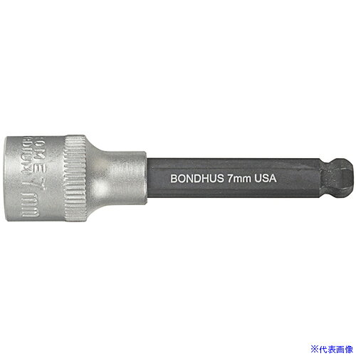 オレンジブック トラスコ中山　TRUSCOBONDHUS ボールポイント・ソケットビット(ビット全長50mm) 7mm 〔品番:43470〕[ 注番:8108773]特長●ビットが摩耗したらポンチとハンマーでビットをソケットから外し、交換用ビット（別売）を付け替え可能です。●ポンチ、ハンマーなどの工具を使ってソケットの内側からビットを叩くとビットが抜けます。●ビットをソケットへ挿入する際はハンマーなどでビットを差し込むとがっちり入ります。●ボンダス特殊プロテニアム［［R上］］合金鋼を材質にすることにより、一般的な六角工具に比べ20％以上高いトルクがでます。●ソケットへの装着方法はロールピンやセットスクリューとは異なりますので、装着の際のわずらわしさがありません。●六角の側面に特殊ナイロン樹脂が埋め込まれています。用途●六角穴付ボルトの締め付け、緩め作業に。仕様●差込角(mm)：9.5●対辺寸法(mm)：7●ビット長さ(mm)：50●全長(mm)：68仕様2●プロガード黒染め加工処理●硬度：HRC57〜61材質/仕上●ビット：プロテニアム［［R上］］合金鋼（ボンダス特注鋼材）●ソケット：クロムバナジウム鋼●表面処理：プロガード［［TM上］］加工（黒染め）セット内容/付属品注意●工具を安全に使っていただくため、作業時は必ず保護メガネを着用してください。●パイプやメガネレンチなどを使っての作業はしないでください。原産国（名称）アメリカJANコード本体質量41gオレンジブック トラスコ中山　TRUSCOBONDHUS ボールポイント・ソケットビット(ビット全長50mm) 7mm 〔品番:43470〕[注番:8108773][本体質量：41g]《包装時基本サイズ：140×50×30》〔包装時質量：51g〕分類》手作業工具》ソケットレンチ》ヘキサゴンソケット☆納期情報：仕入れ先通常在庫品 (欠品の場合有り)