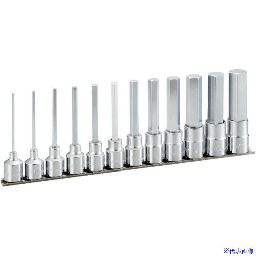 ■TONE ロングヘキサゴンソケットセット(ホルダー付) 12pcs HH412L(8109750)