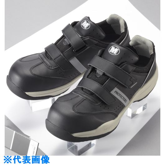 ■ミドリ安全 小指保護先芯入りスニーカー(マジックタイプ) PF-115 29.0 PF115BK29.0(8112283)[送料別途お見積り][法人限定][掲外取寄]