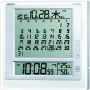 ■SEIKO 液晶マンスリーカレンダー機能付き電波掛置兼用時計 P枠 白パール SQ422W(8132949)