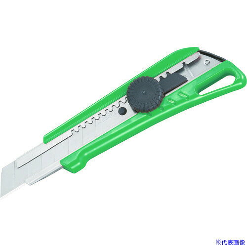 オレンジブック トラスコ中山　TRUSCOタジマ カッターナイフ 内蔵ネジプロ(緑) 〔品番:LC521GBL〕[ 注番:8134387]特長●強力ネジ式ロックです。●ボディ内に2枚の替刃を内蔵できます。●頑丈な0.8mm厚ブレードホルダーを採用しました。●刃が滑り出ないピッチ送り方式を採用しました。用途●厚物切断用カッター仕様●全長(mm)：150●刃厚(mm)：0.5●刃長(mm)：100●適合替刃：CBL-SG10・CBL-SG50・CBL-SK10・CBL-SK50・CB-50D●色：緑●タイプ：ねじロック式仕様2材質/仕上●本体：ABS樹脂●ホルダー部：ステンレス●刃：炭素工具鋼(SK120)セット内容/付属品注意●刃物ですので取り扱いにご注意下さい。●使用後の折れ刃は、適切な処理をして下さい。原産国（名称）中国JANコード4975364022073本体質量85gオレンジブック トラスコ中山　TRUSCOタジマ カッターナイフ 内蔵ネジプロ(緑) 〔品番:LC521GBL〕[注番:8134387][本体質量：85g]《包装時基本サイズ：210×80×25》〔包装時質量：144g〕分類》手作業工具》ハサミ・カッター・鋸》カッターナイフ☆納期情報：仕入れ先通常在庫品 (欠品の場合有り)