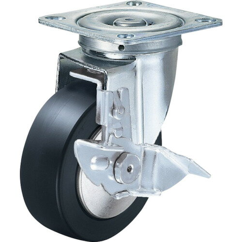 ■ハンマー 旋回式MCナイロン車輪(ラジアルボールベアリング)125mm ストッパー付 413SMCB125(8140551)[送料別途お見積り][法人限定][掲外取寄]