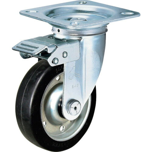 ■ハンマー スイッチキャスター ゴム車輪(ワイドタイプ・ローラーベアリング))150mm 400FASWRB150(8140761)[送料別途お見積り][法人限定][掲外取寄]