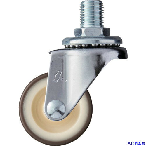 ■ハンマー ねじ込み式 自在 キャスター M12X1.25 ウレタン車(熱可塑性) 40mm 軽荷重 420A3UR40(8141036)