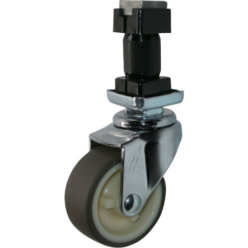 ■ハンマー パイプ差込み旋回式ウレタン車輪(ナイロンホイール)40mm 角25用 4204ENUR40(8141213)[送料別途お見積り][法人限定][掲外取寄]