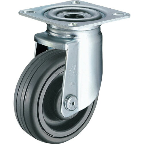 ■ハンマー 旋回式ゴム車輪(ナイロンホイール・ボールベアリング)150mm 520MCHR150(8141589)[送料別途見積り][法人・事業所限定][掲外取寄]