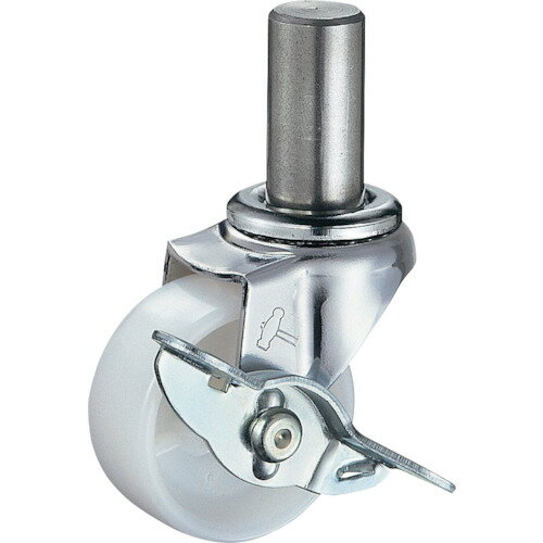 ■ハンマー 差込み旋回式ナイロン車輪 40mm ストッパー付 415EKN40(8142396)[送料別途お見積り][法人限定][掲外取寄]