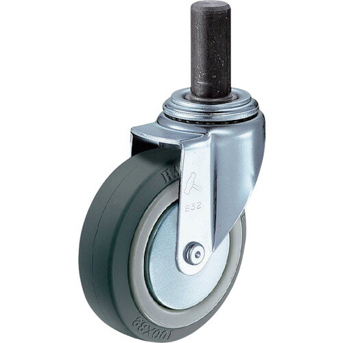 ■ハンマー 差込み旋回式ウレタン車輪(ナイロンホイール・ボールベアリング)75mm 420MKKUB75(8142725)[送料別途お見積り][法人限定][掲外取寄]