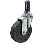 ■ハンマー パイプ差込み旋回式ゴム車輪(ローラーベアリング)100mm φ24〜26用 4206E...