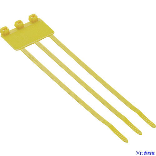 ■PANDUIT 旗型タイプナイロン結束バンド 黄 (500本入) PL3M2SD4Y(8146423)